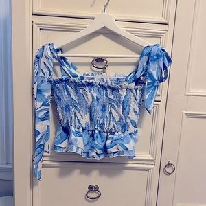 Shein cropped blouse